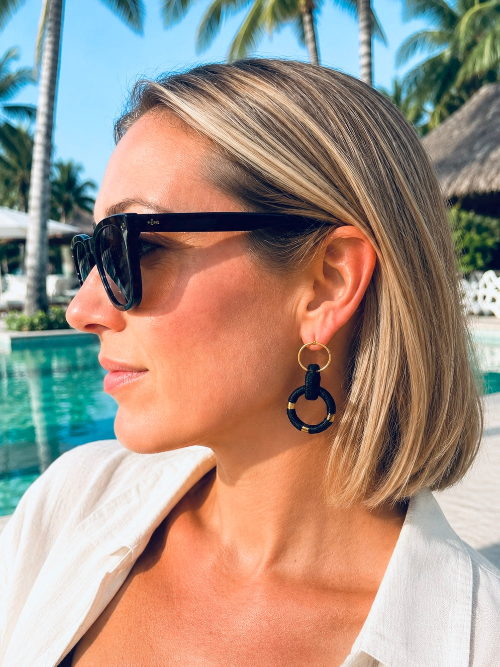 Two Circle Earrings (small) - CB Designs