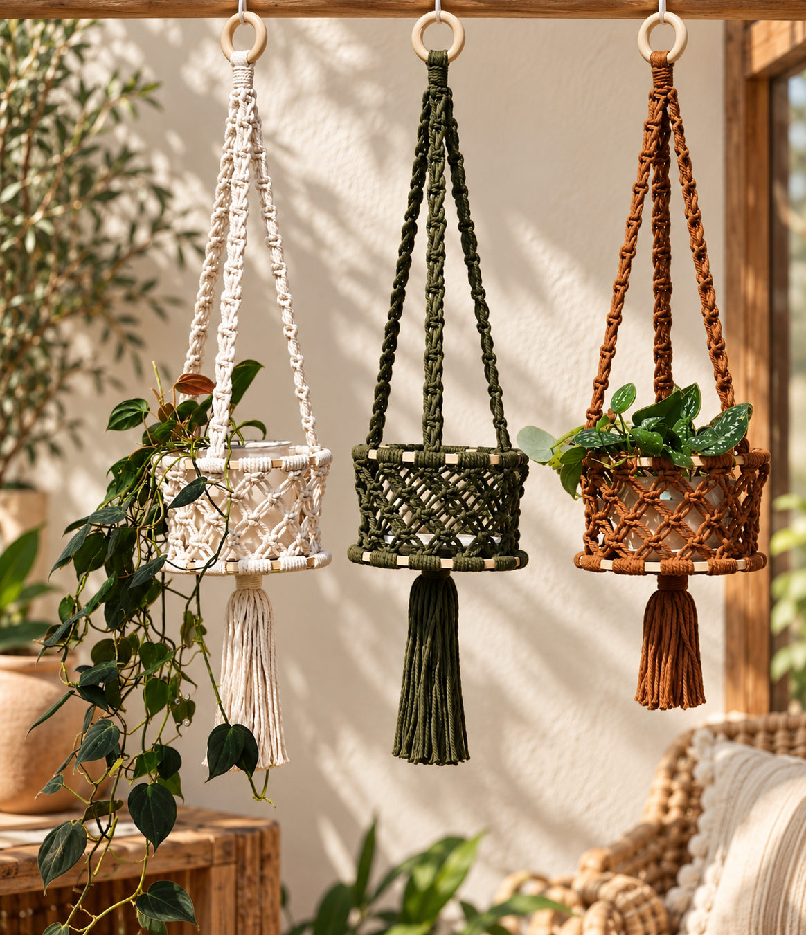 Macramé Hanging Plant Basket - Little Path
