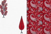 Paisley (red)