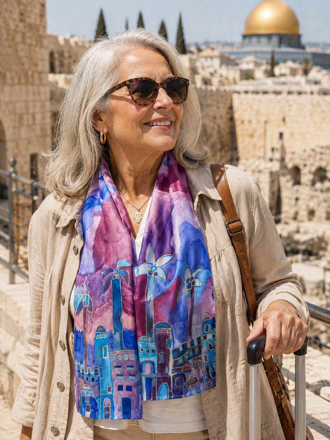 Hand-Painted Silk Scarf (medium) - Georgette Arison