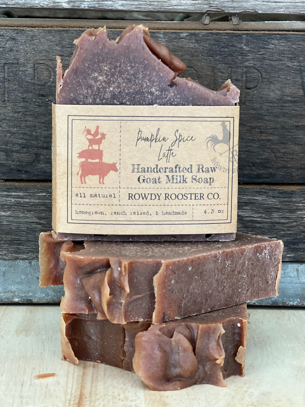 Raw Goat Milk Soap (Pumpkin Spice Latte) - Rowdy Rooster Co.