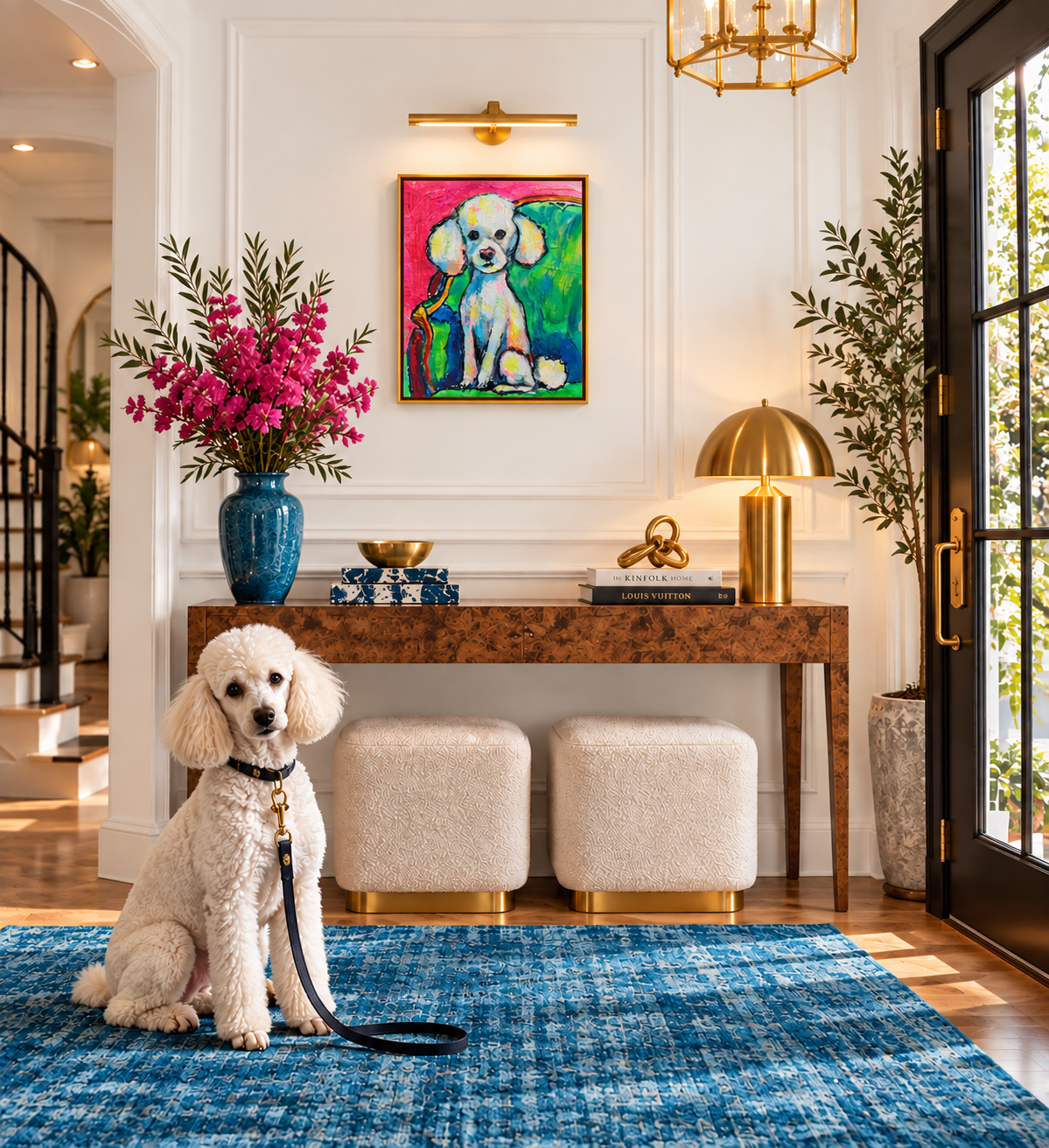 Poster Print of "White Poodle" - Franklin Duru