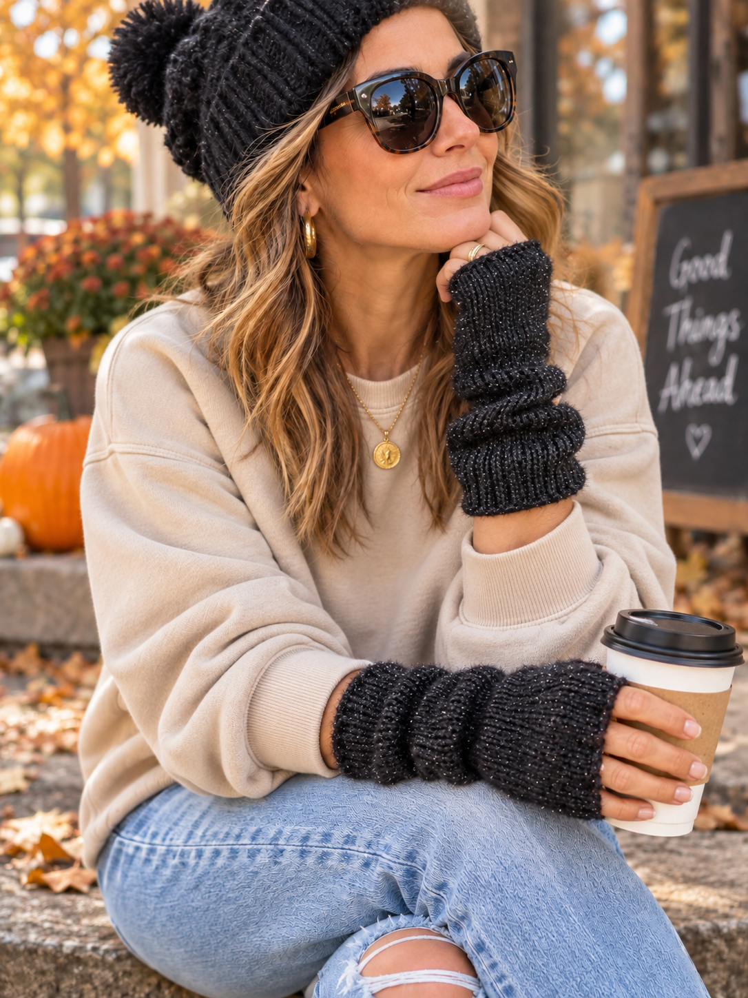 Fingerless Gloves (black) - Jennifer Erickson