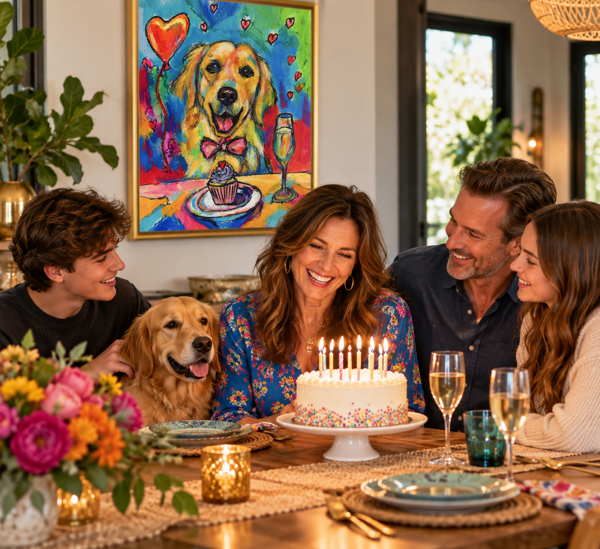 Poster Print of "Birthday Pup" - Franklin Duru