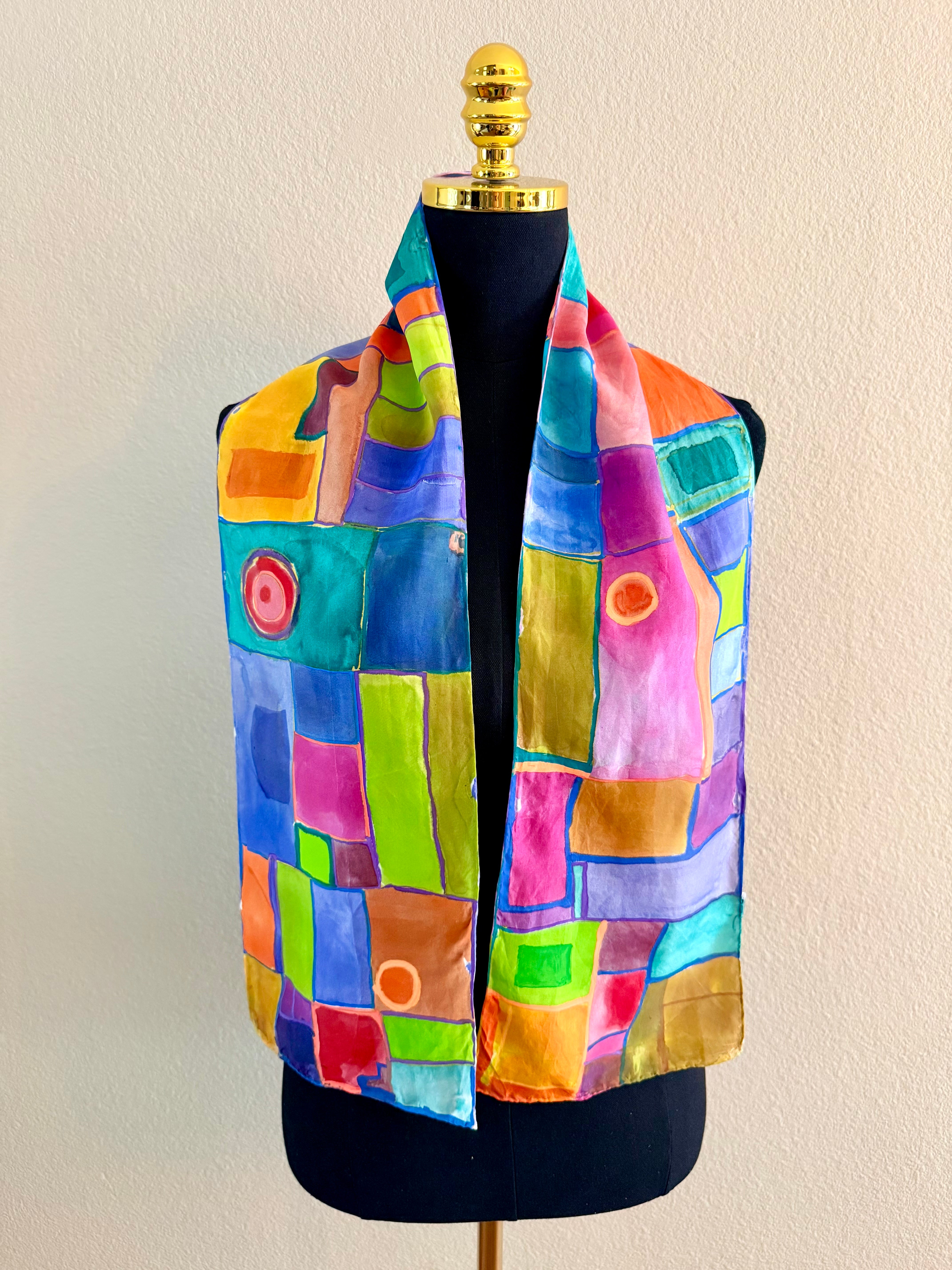 Hand-Painted Silk Scarf (small) - Georgette Arisan