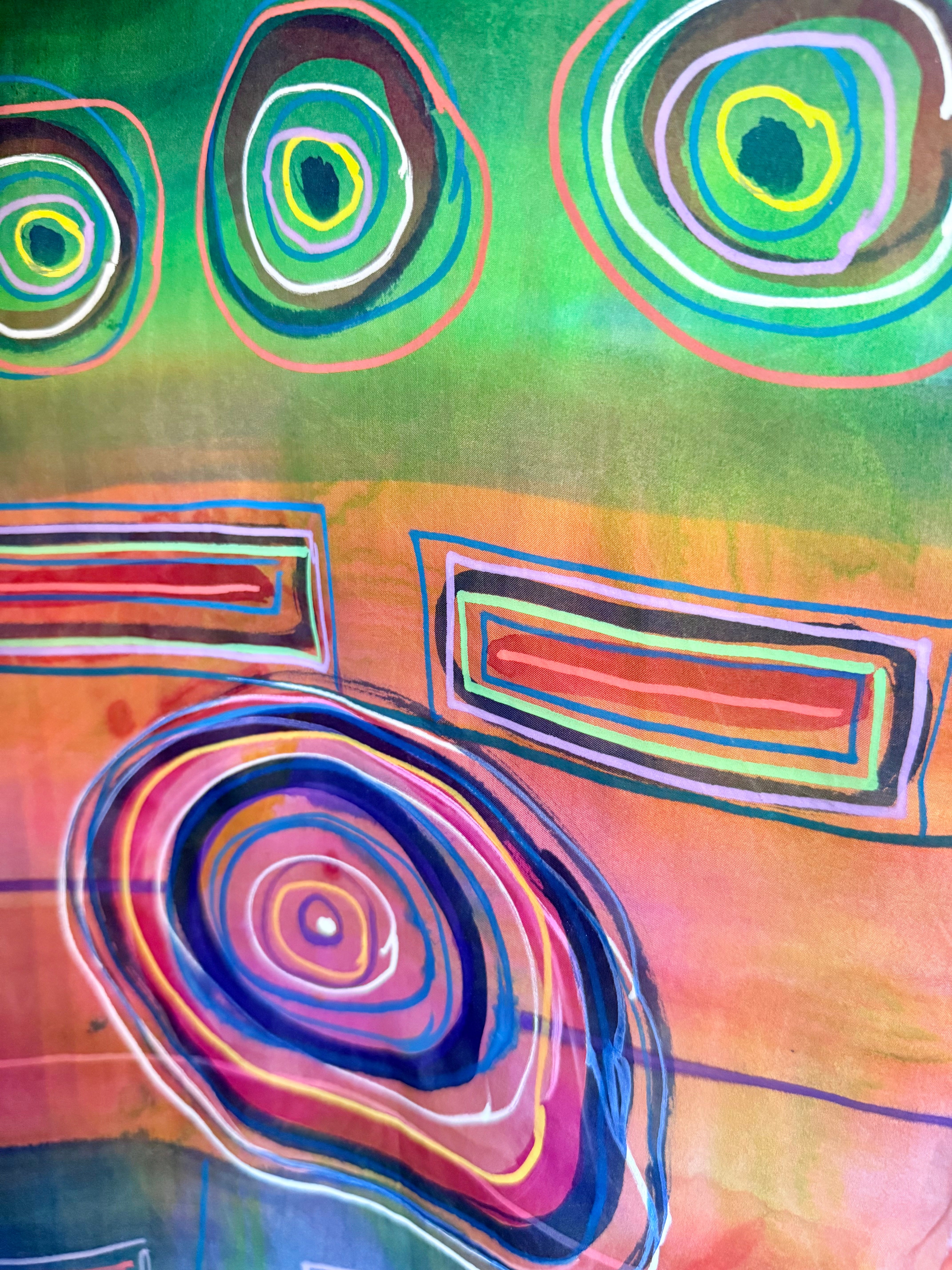 Hand-Painted Silk Scarf (medium) - Georgette Arison