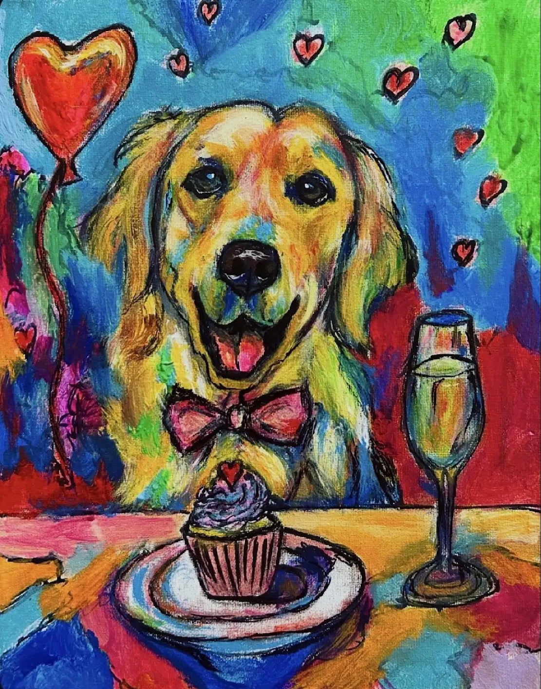Poster Print of "Birthday Pup" - Franklin Duru