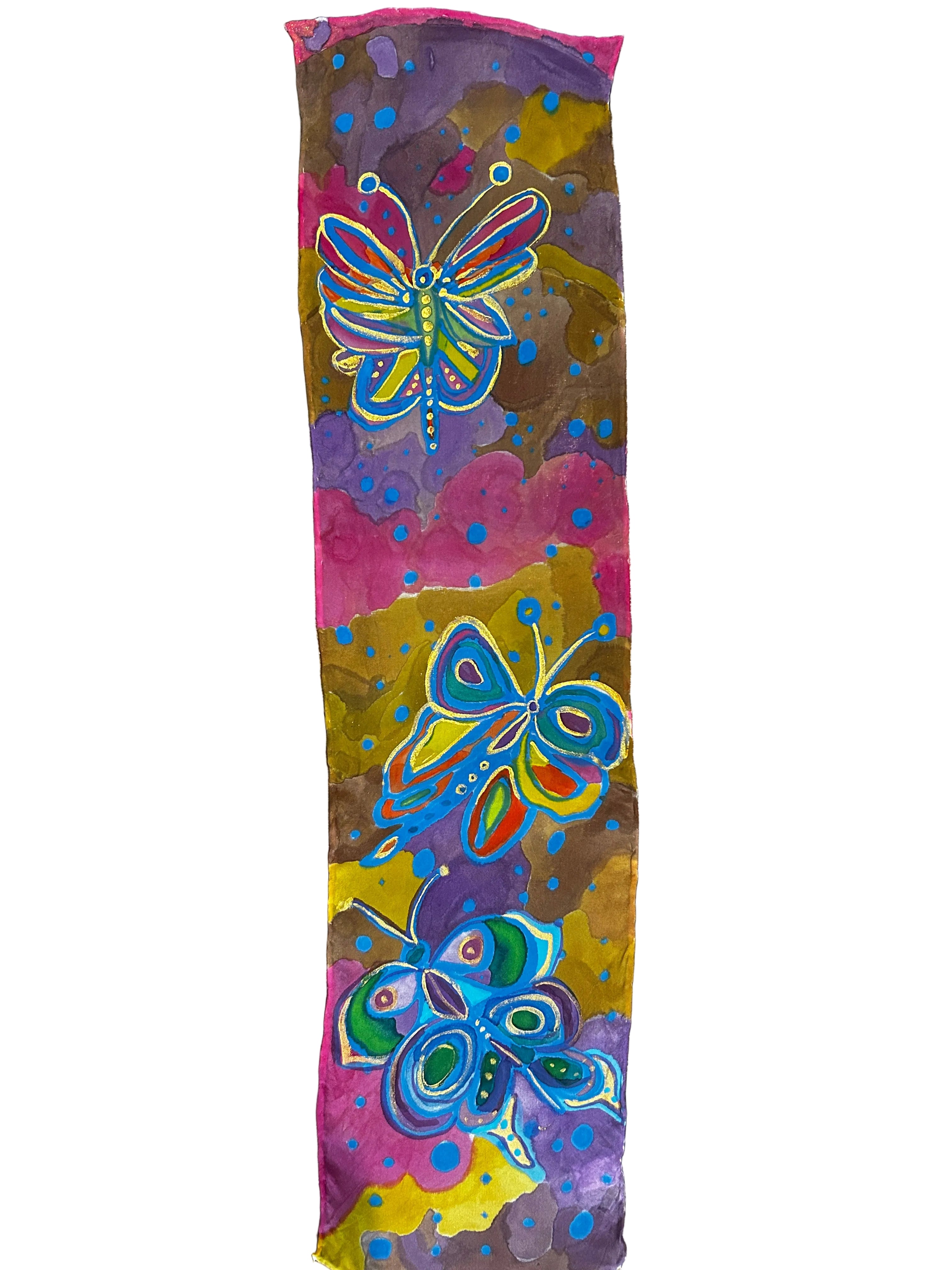 Hand-Painted Silk Scarf (mini) - Georgette Arison