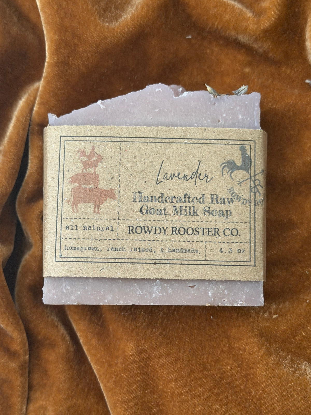 Raw Goat Milk Soap (Lavender) - Rowdy Rooster Co.