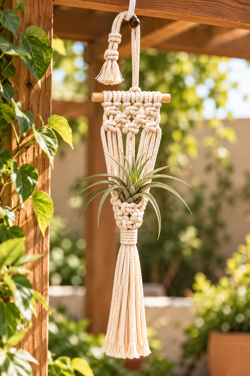 Handmade Macramé Air Plant Hanger - Little Path