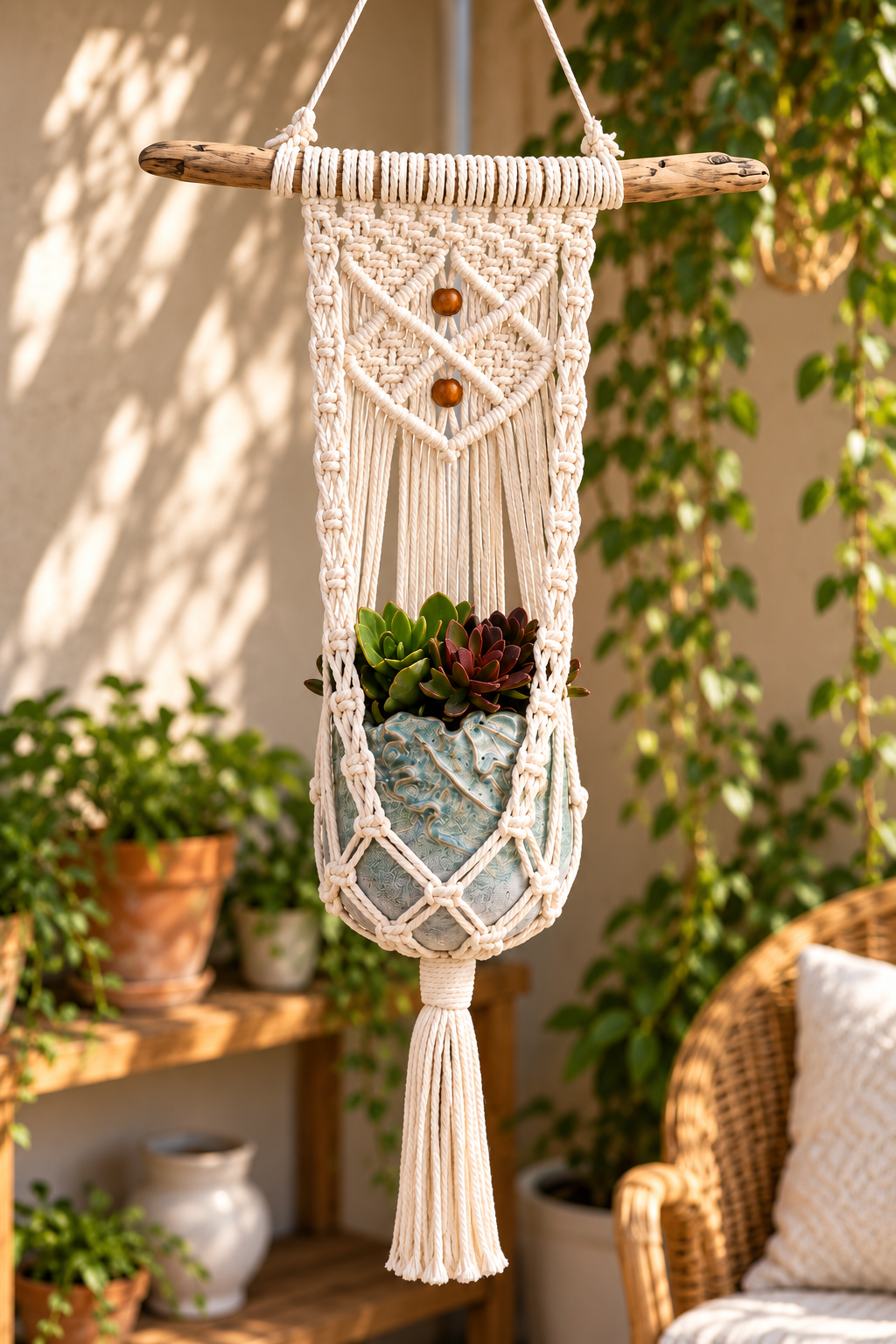 Handmade Macramé Wall Plant Hanger - Little Path