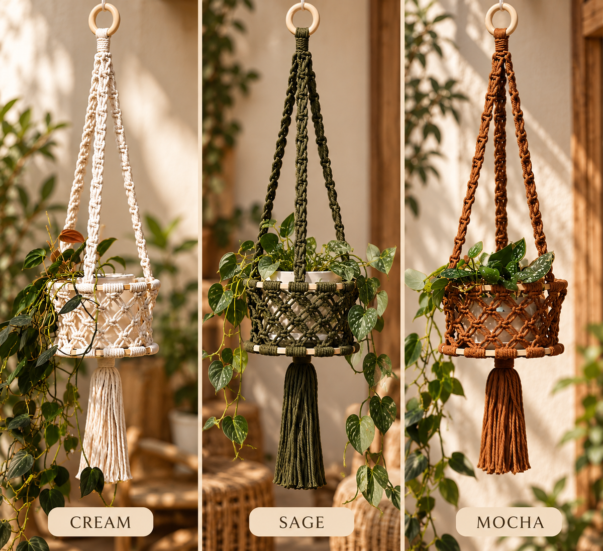 Macramé Hanging Plant Basket - Little Path